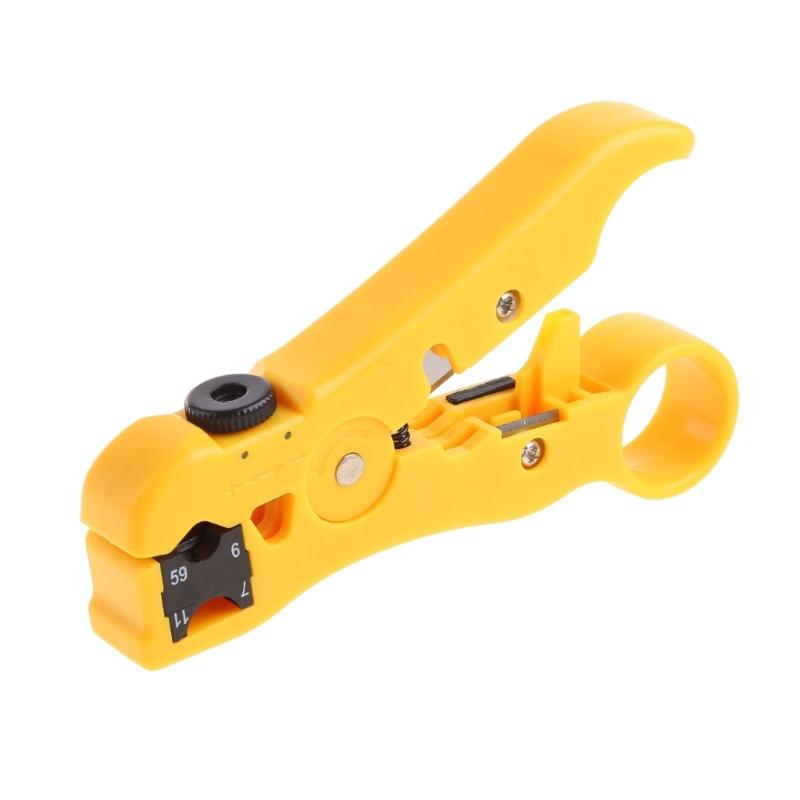 All-In-One Stripping Tool Cable Wire Stripper Compression Tool Coaxial Cable Stripper Round Cable Cutter Flat Cable