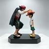 18 см Фигурка One Piece Шанкс Луффи Аниме Мальчик в соломенной шляпе ПВХ Модель Декор для рабочего стола Коллекционная статуэтка Подарок