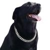 Cuban Link Dog Collar 23MM Light Metal Silver Chain Dog Necklace,Fashion Jewelry Accessories for Puppy Dog,Bully