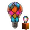 Лампочка E26 4 Вт 120 В LED с витражным стеклом, цветная лампочка, романтическое освещение для вечеринки на Хэллоуин, праздничная прикроватная лампа, для помещений