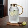 TLAKEHO Striped Glass Pitcher Set with Filter Lid
