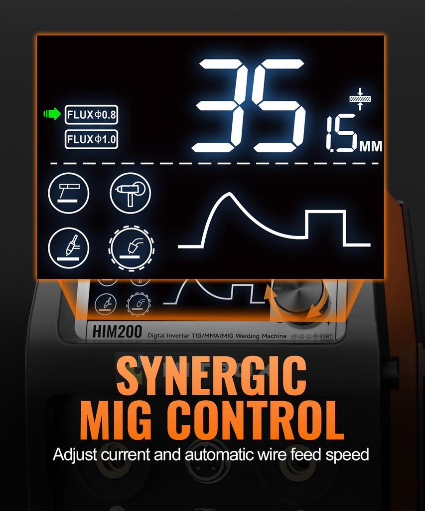 [ЕС/Великобритания]HITBOX 140A MIG сварочный аппарат ARC/LIFT TIG/Spool Gun 4 в 1 MIG сварочный аппарат с ЖК-дисплеем Synergy 110 В 220 В инверторный сварочный аппарат IGBT с двойным напряжением