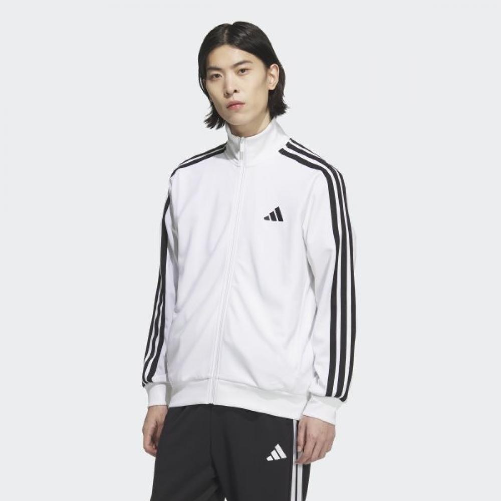 Adidas Unisex 3 Line Regular Fit Double Knit Track Jacket Ready For An Active Day