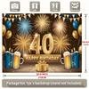 40th Birthday Party Backdrop Polyester Banner Photo Booth Decoration 109