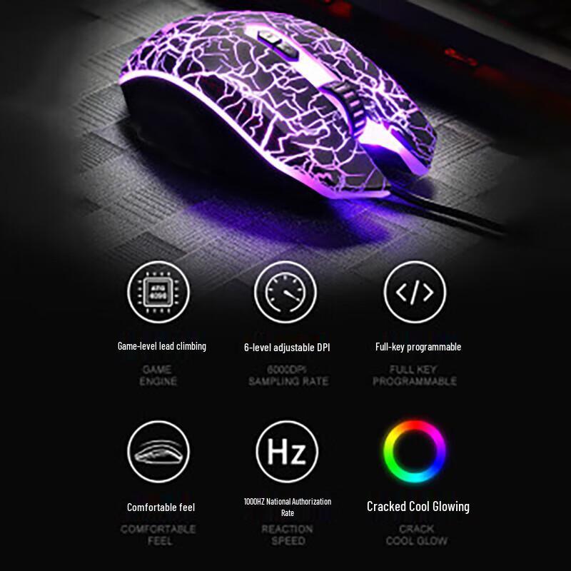 Проводная игровая мышь Dareu EM915 с RGB-подсветкой