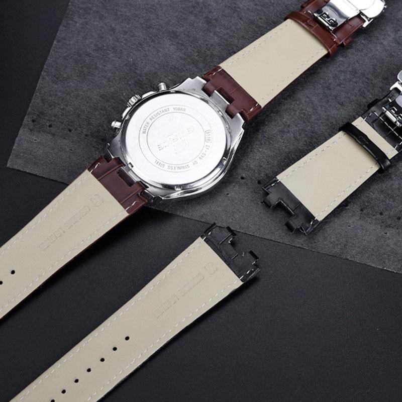 Для серии Casio EDIFICE Ocean Heart EF-539D EF 539D EF 539 Часы из натуральной кожи Гоночный спортивный браслет Модифицированная часовая цепочка