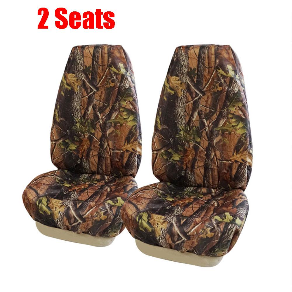 2/5 Seats Car Hunting Camo Seat Protector Outdoor Waterproof Front and Rear Seat Cap Jeep Truck Interior Accessories