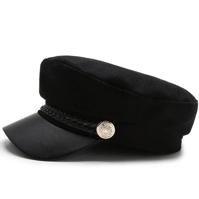 Модные зимние осенние береты, кепки, свободные береты с облачным верхом, восьмиугольные береты, шерстяная кепка-газетчик, женская кепка с полями, декор для улицы