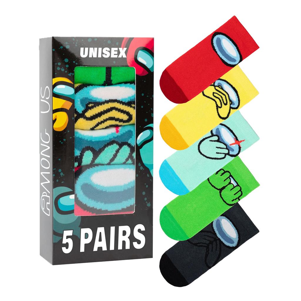 Among Us Boys Character Calf-Length Socks (Pack of 5)