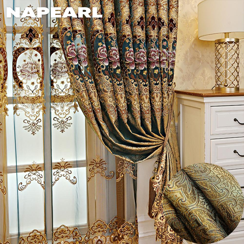 1 шт. NAPEARL модные элитные дворцовые шторы с вышивкой и оконные ширмы для гостиной, спальни, домашний декор
