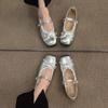 Shallow Single Shoes Women's 2025 Spring and Summer New French Retro Mary Jane Shoes Ballet Flat Shoes