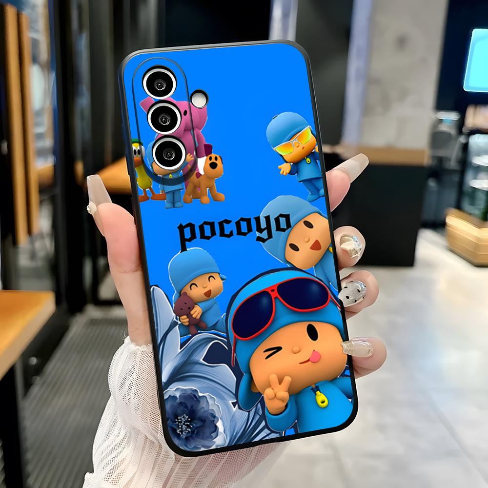 Cartoon P-Pocoyos Cute Phone Case For Samsung S25 Plus S20 S20 Plus S22 Ultra S23 FE S21 Plus S21 Ultra Soft Cover