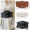 Adjustable Corset Belt Leather Wide Waist Corset Fashion Lace Cummerbunds  Outfits