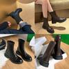Stretch Thin Boots New Retro Women's Ankle Boots British Style Spring and Autumn Round Toe Thin Boots