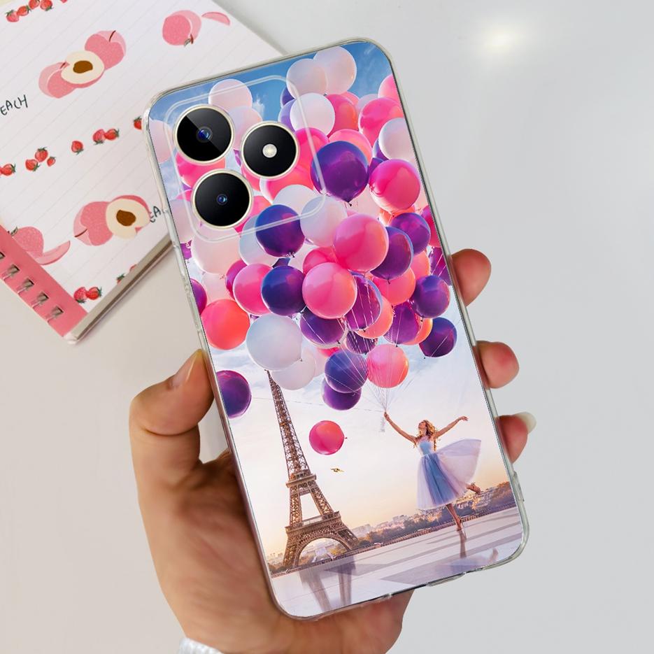 Чехол для Realme Note 50 RMX3834 Милый Кот Расписной Чехол Мягкий Силиконовый Чехол для Телефона Для Realme Note 50 Note50 Задняя Крышка 6.74'' Сумки