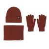 Milk Dragon New Red Set Windproof and Warm German Velvet Self-Heating Knitted Hat Scarf Gloves Three-piece Set