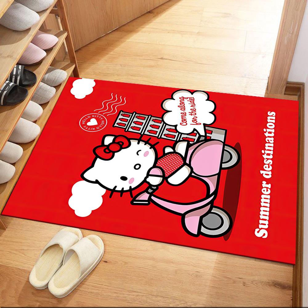 Leopard Print Hello Kitty Square rugs are a great choice for living rooms, bedrooms, home décor, and as gifts.