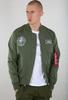 Alpha Industries MA-1 TT Glow In The Dark (116102) зимняя куртка sage green (116102-01)