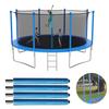 4Pcs 1.76/1.96M Trampoline Pole Anti-collision Trampoline Steel Tube Enclosure Foam Upright Rod Universal Trampoline Repair Replacement Parts