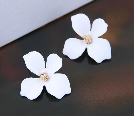 Яркая корейская серьга-цветок для женщин и девушек, модная фиолетовая серьга, винтажная серьга-гвоздик в форме цветка, свадебное вечеринковое украшение, подарок