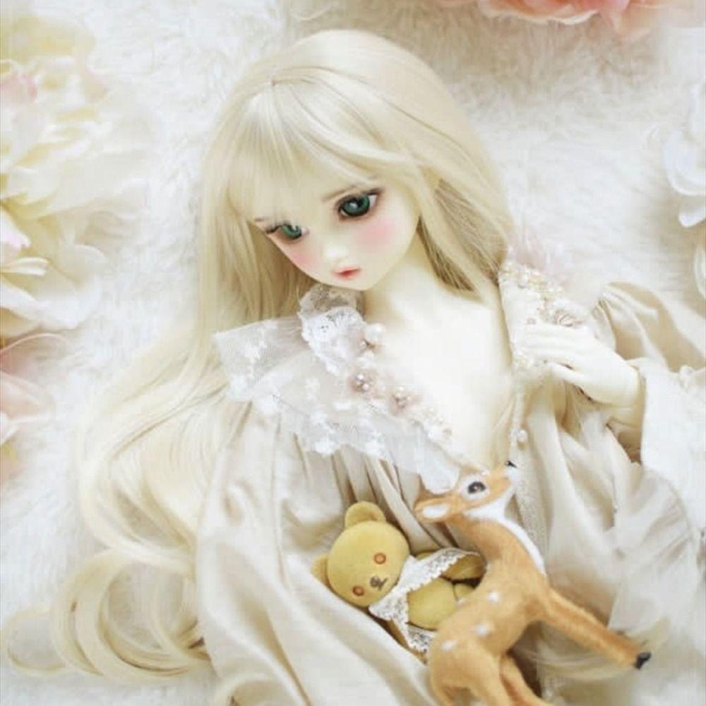 Парики для BJD кукол BJD SD Парик из искусственных волос Длинные прямые волнистые волосы Милый короткий парик-боб Для девочек