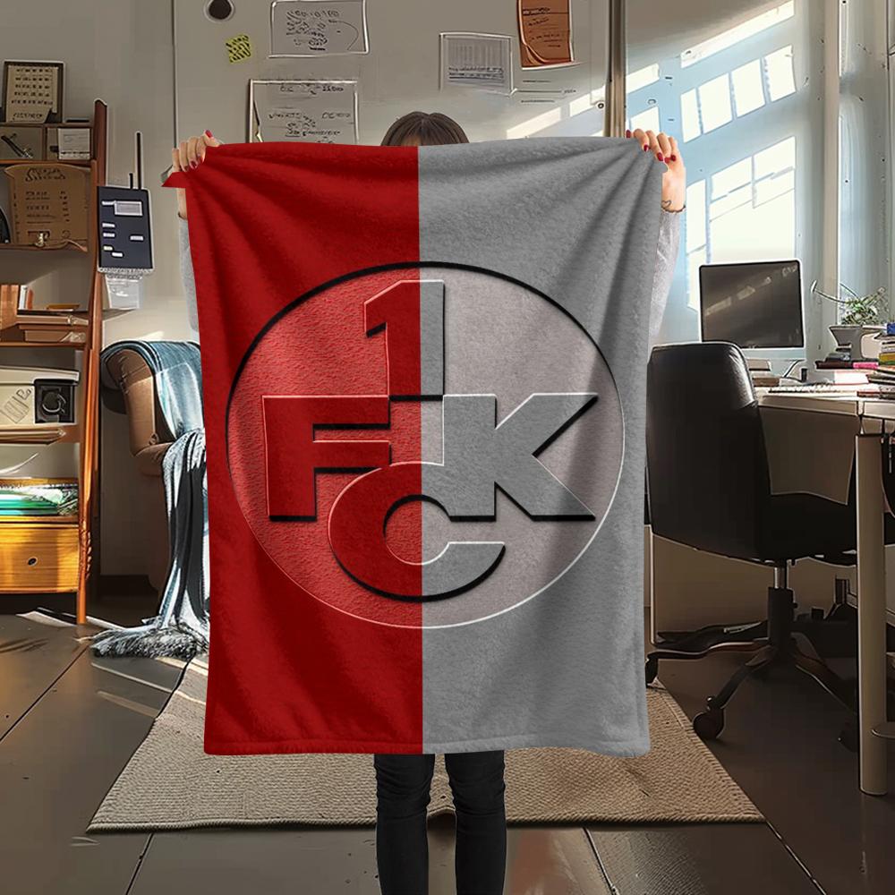 1PC Kaiserslautern Print Flannel Blanket, High quality Comfortable for All Seasons, Home Decor, Warmth and Comfort, Perfect for Christmas Gifts