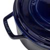 Staub Pico Cocotte Круглый 26 см Кастрюля эмалированная 1102691 Кокотница темно-синяя Стильная Кухня Новая Жизнь [Staub] Двуручный [Товар]