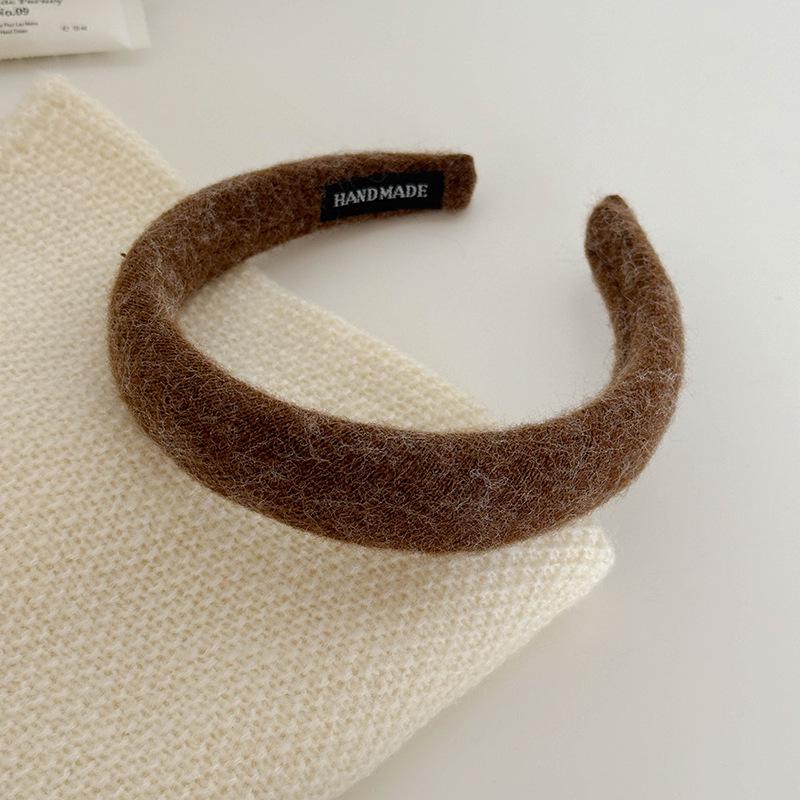 Набор из фактурного тканевого обруча для волос и повязки на голову – стильные осенне-зимние резинки, шпильки и повязка на голову с высоким черепом