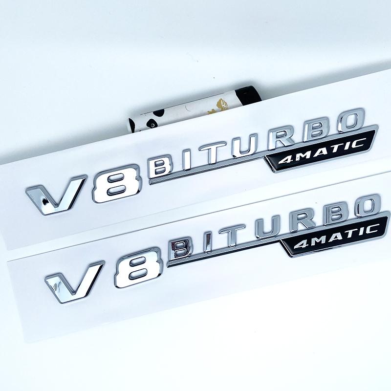AAZB1 Letters GLE43 GLE53 GLE63 GLE63S V8 Biturbo 4matic+ Emblem for Car Side Trunk Rear W166 W167 Logo Sticke