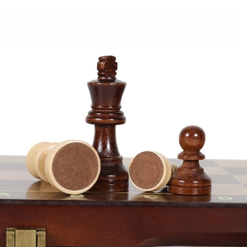 15 Inch Magnetic Chess Set Wooden Foldable Chess Board Game Large Table Games For Children Funny Family Table Games Nice Gifts