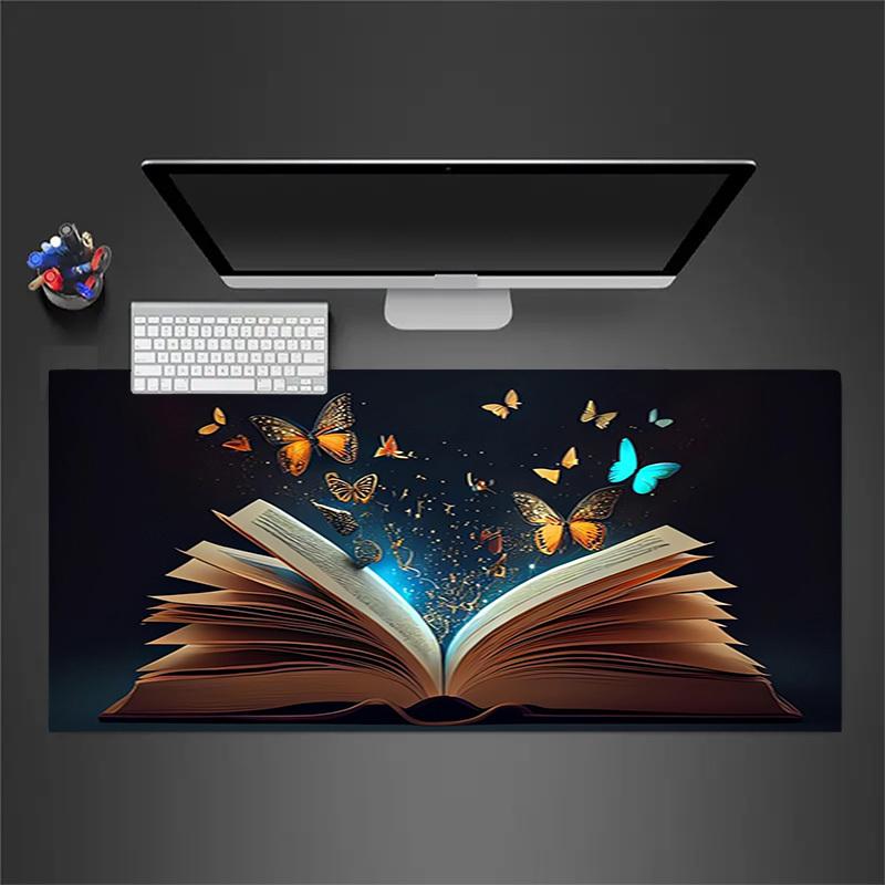 1pc Open Book with Butterflies Emerging Computer Pad Mouse Pads for Desk,Gamers and Office Use 020235