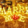 LED Lights Luminous Number Lamp Decorative Letters Alphabet Letter Decoration Battery Night Light Party Baby Bedroom Decoration
