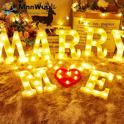 Светодиодные фонари, светящаяся цифровая лампа, декоративные буквы, буквы алфавита, украшение, батарея, ночник, украшение для детской спальни