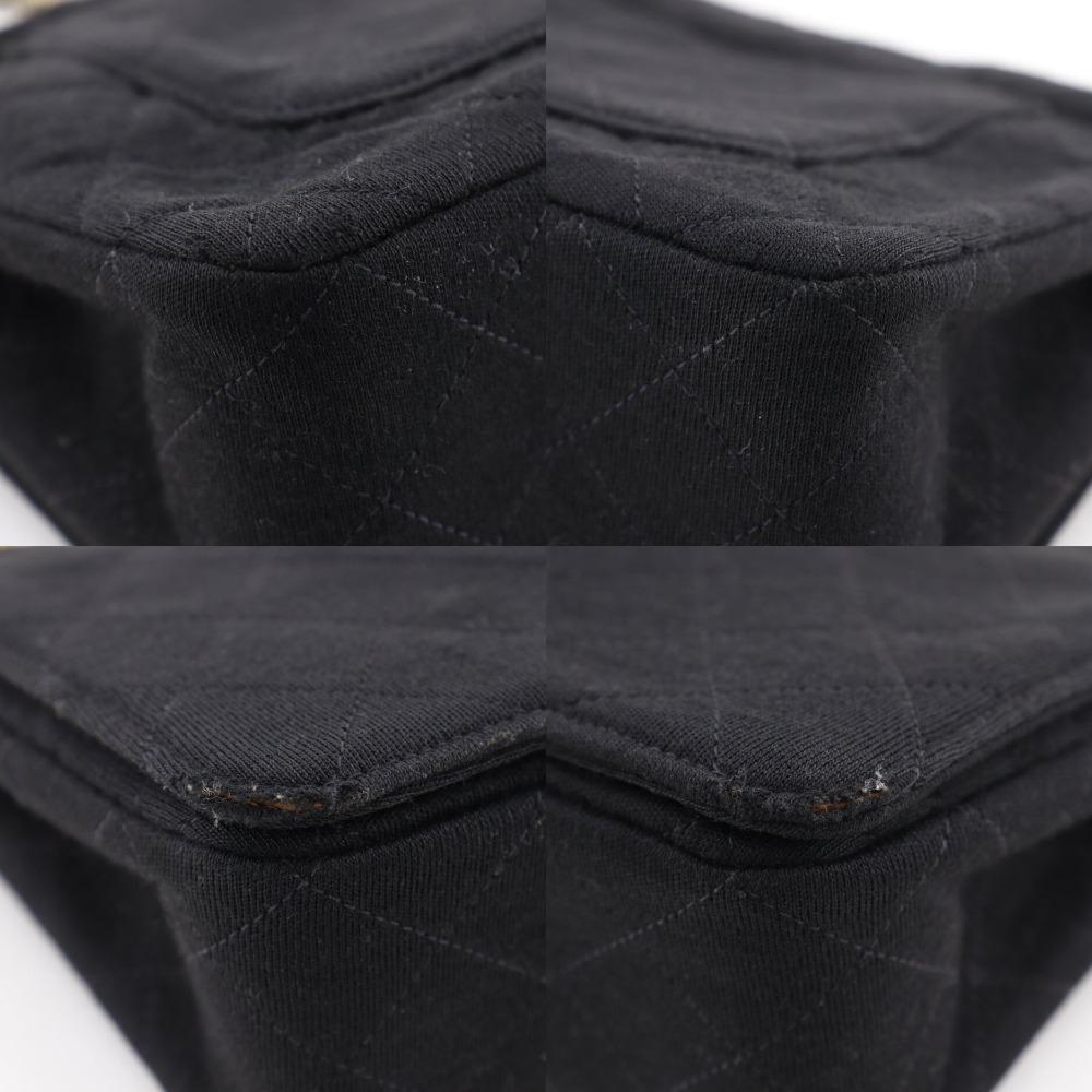 CHANEL ChainShoulder Shoulder Bag Matelasse black cotton Women Used