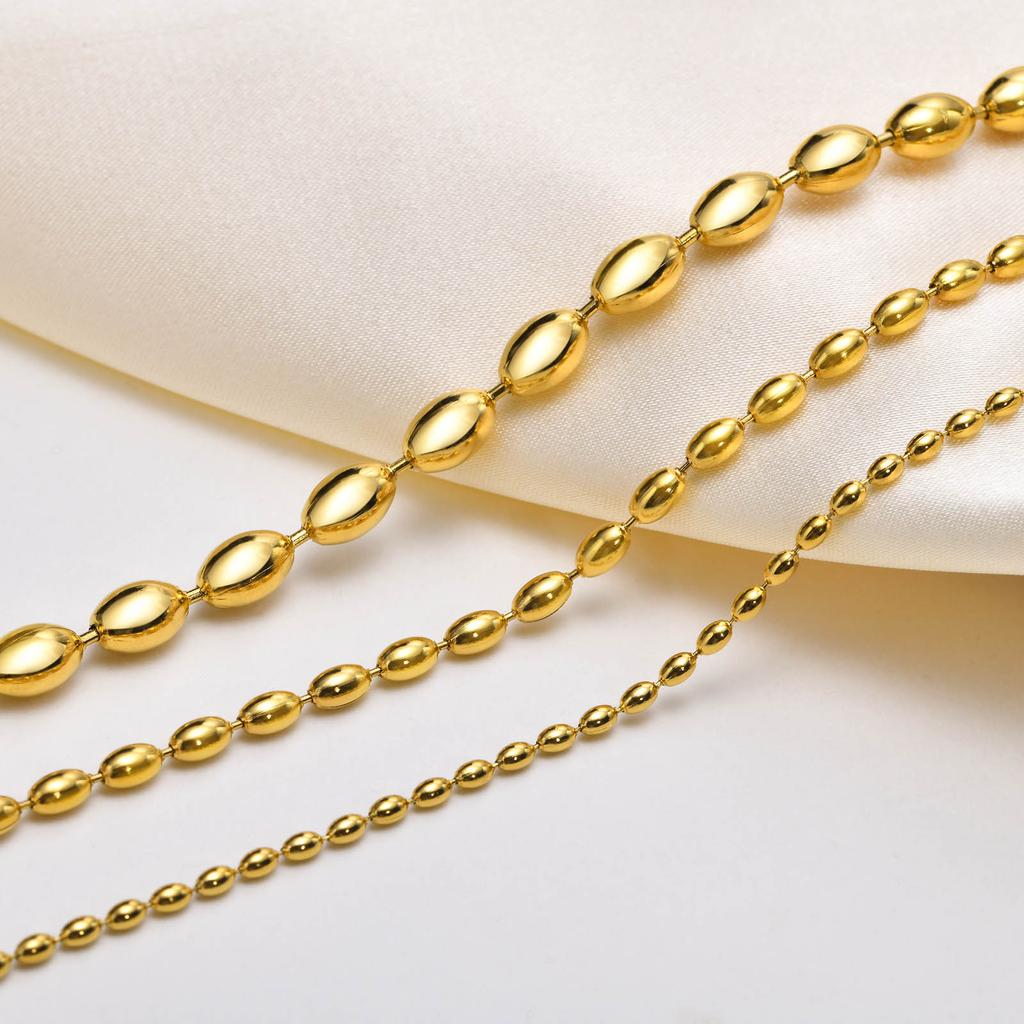 Classic AAA Zircon Tennis Bracelet for Women, Stainless Steel Oval Beads Chain Bracelets, Waterproof Fashion Jewelry Daily Party