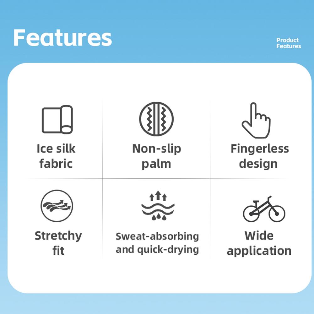 Охлаждающие велосипедные перчатки. Эластичные моющиеся быстросохнущие перчатки. Дышащие солнцезащитные перчатки. Дорожные перчатки.