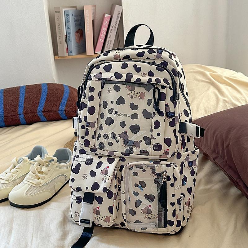 Простой рюкзак большой вместимости с дизайном с принтом таксы и букв на каждый день