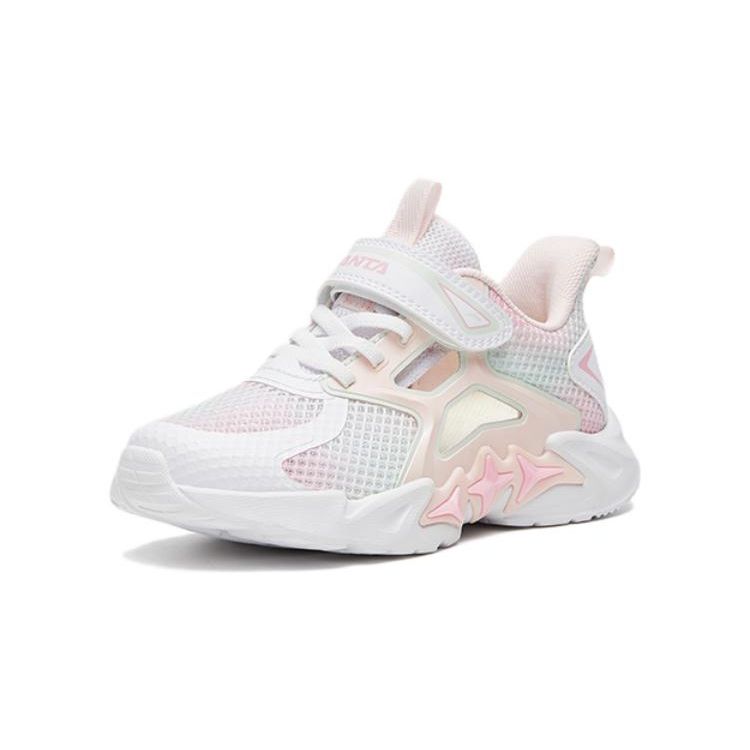 Anta Kids Non-Slip Wear-Resistant Sports Casual Shoes Kids Shoes Pink White 322329979-2