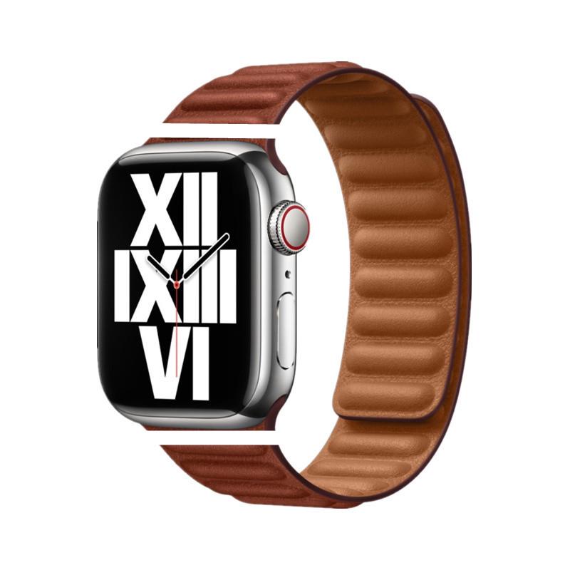 Apple Watch Fine Woven Twill Leather Magnetic Band for Series 5-9 & SE