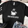Футболка для Java-программиста Кодер Кодинг Программирование Разработчик винтажная Стиранная Универсальная Модная унисекс Слегка удобная
