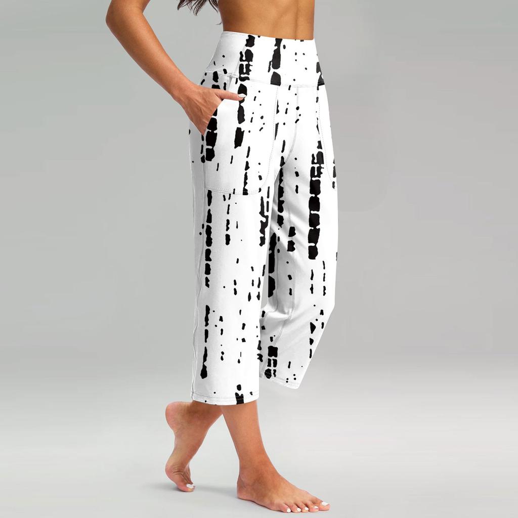 Женские повседневные брюки с карманами и высокой талией, спортивные штаны Seven Pants