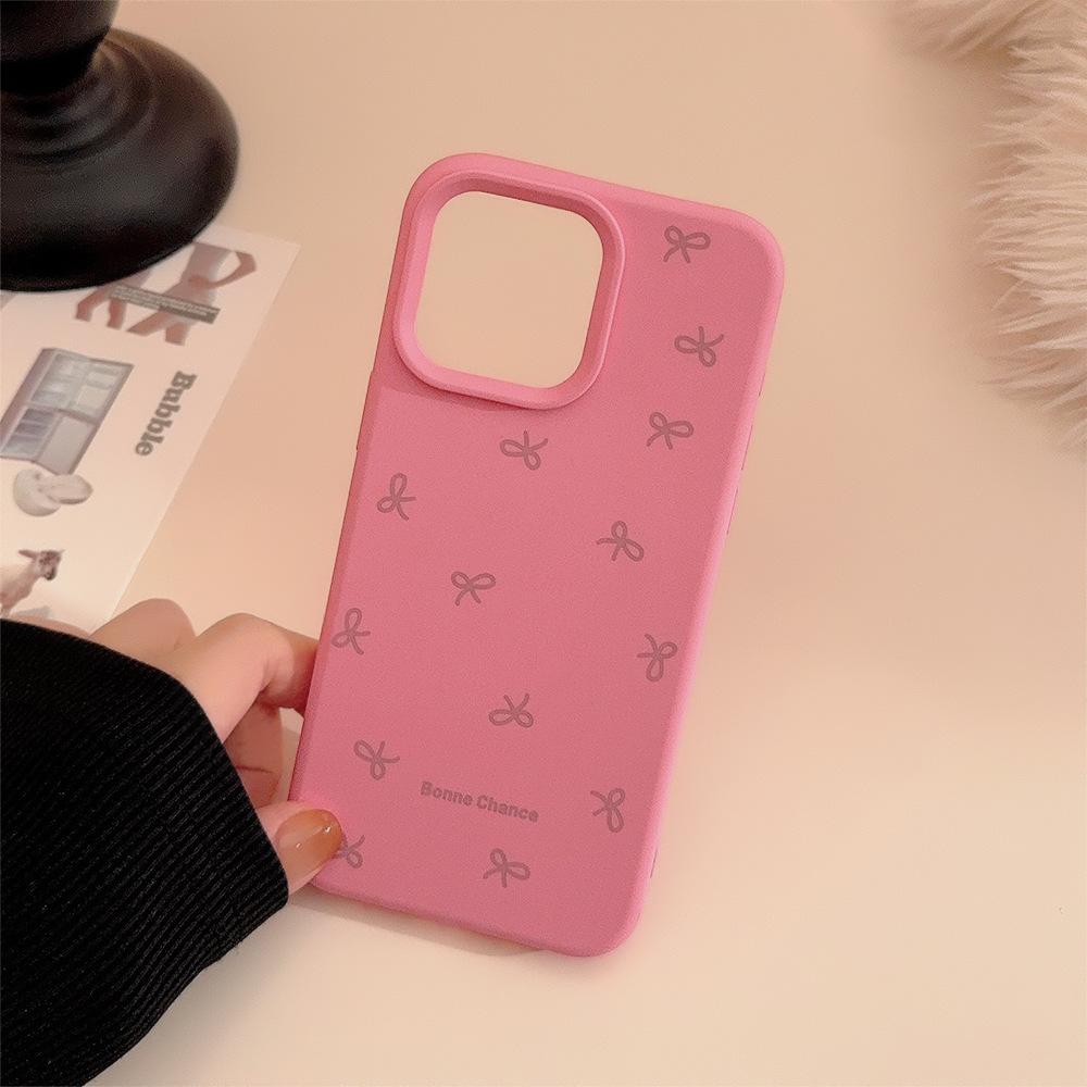 Full Screen Bow Suitable for IPhone17 IPhone 15promax Gentle and Simple 1314 Silicone