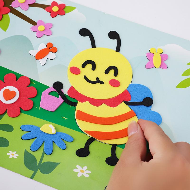 5/10/20 шт. ЕВА Пена Декоративная живопись Милый Мультяшный Животный 3D Пазл Наклейки Бытовая Настенная Настольная DIY Украшение TMZ