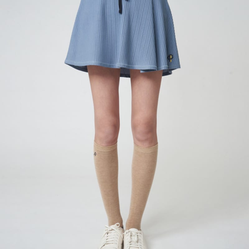 ATHPLATFORM AW42AS08 Носки до колена из смесовой шерсти_Меланжевый бежевый