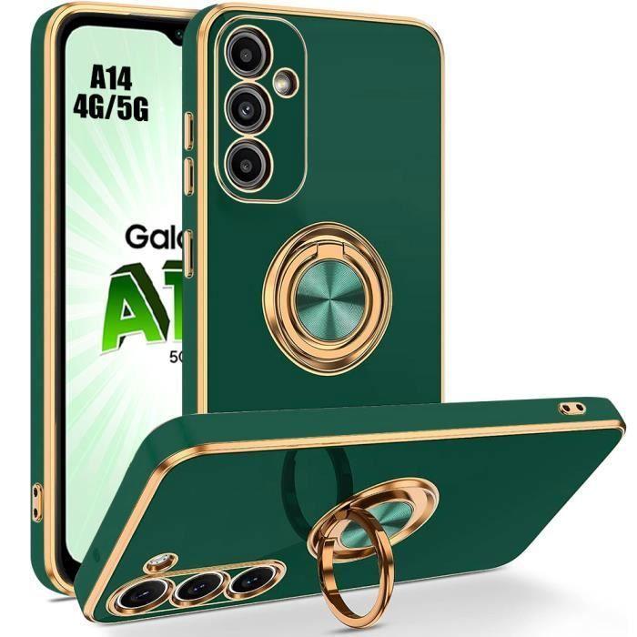 Coque de protection - BOOLING - pour Samsung Galaxy A14 4G-5G - Silicone Souple - Antichoc - Vert Nuit