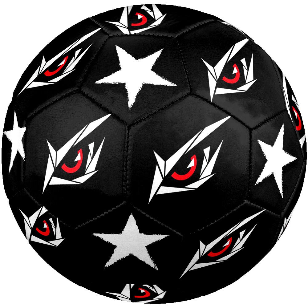 1pc Eagle Eye Symbol Black Star Soccer Ball Size 5 Football Machine Sewn Indoor/Outdoor Universal Football Q75