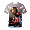 Men's and Women's 3D Monkey and Gorilla Printed T-shirts, Fun Streetwear, Fashionable Tops, Hip-hop T-shirts, Y2K Kawaii Children's Clothing