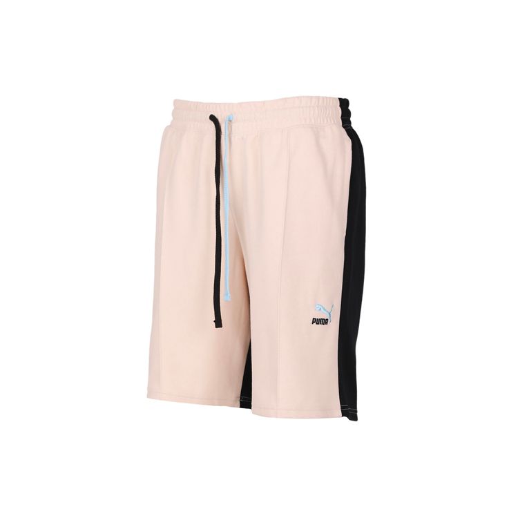 Puma Culture Maker Embroidered Logo Contrast Drawstring Sports Shorts Men Bottoms Pink 598528-65
