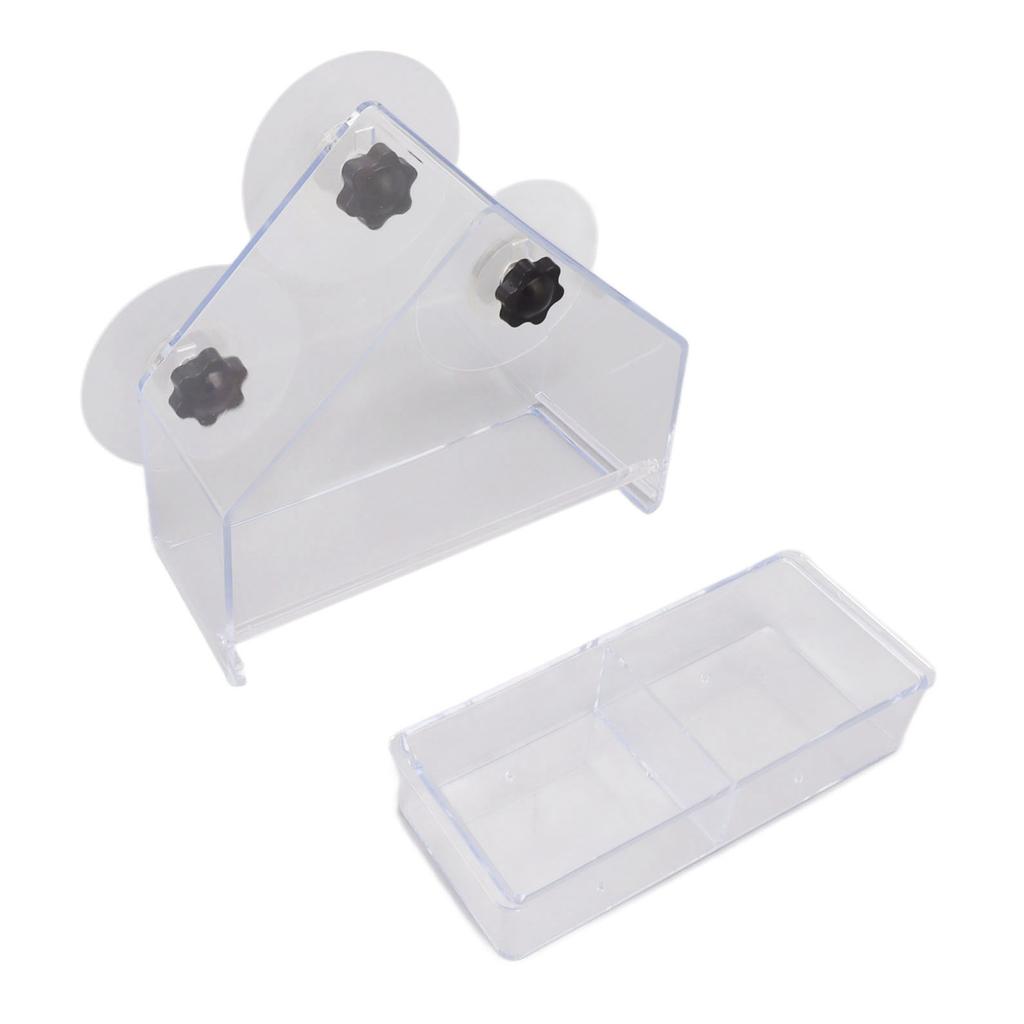 Кормушка для птиц на окно, съемный лоток, прозрачная, прочная, легкая, с 3 крепкими