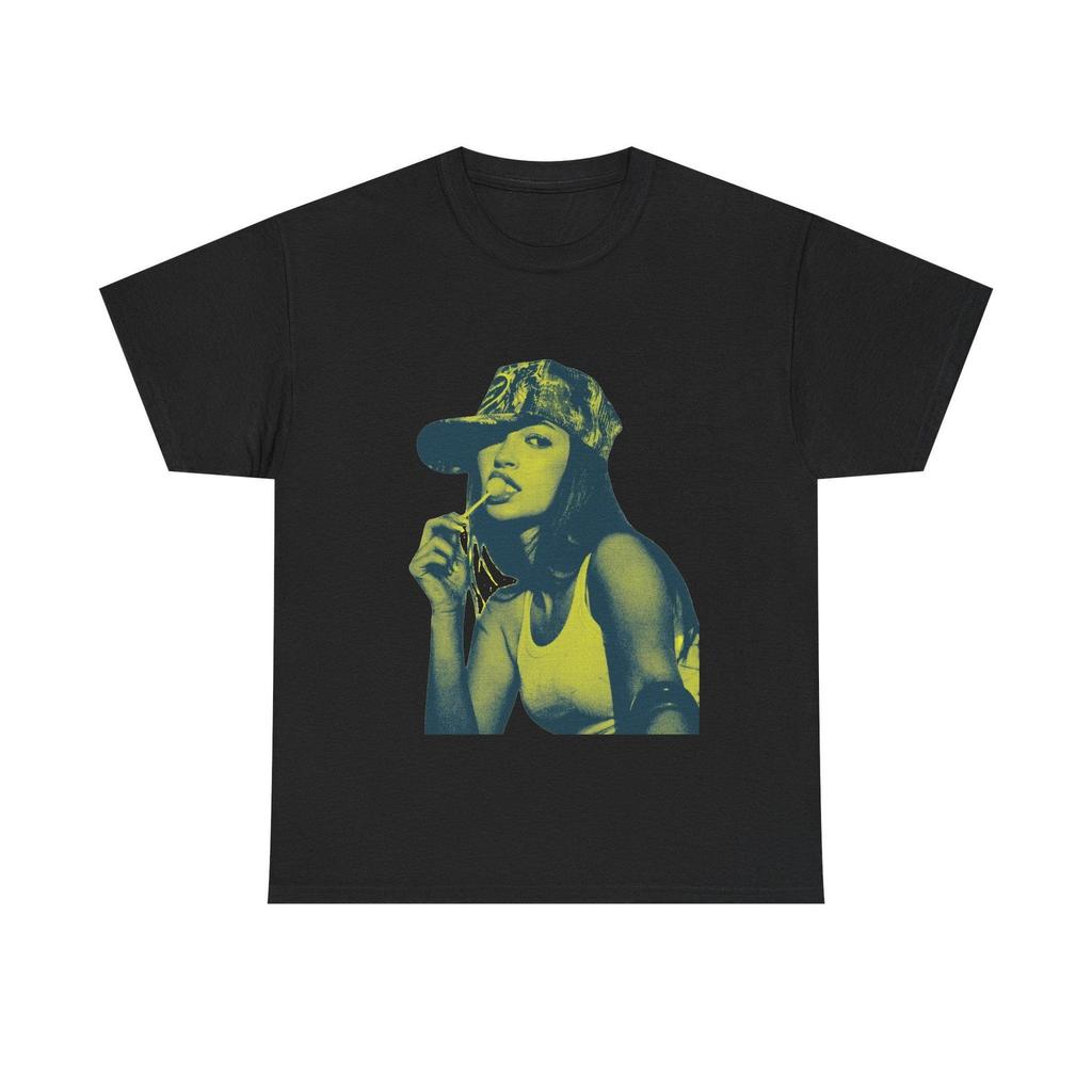 Vintage Aesthetic Streetwear Tee: Woman in Cap Graphic, Soft Cotton Oversized Univers